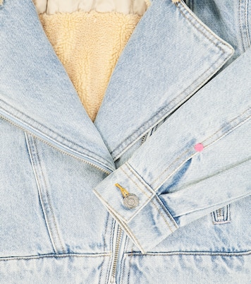 Teddy-trimmed denim biker jacket | Scotch & Soda Kids