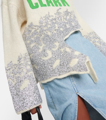 x Michael Clark embellished wool-blend sweater | JW Anderson