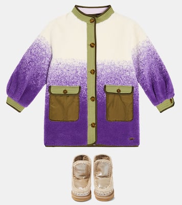 Botas de piel metalizada con borrego | Mou Kids