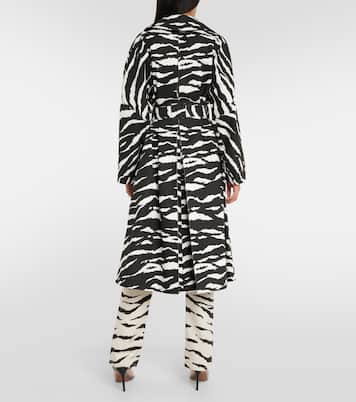 Manteau en jean à motif zébré | Alaïa