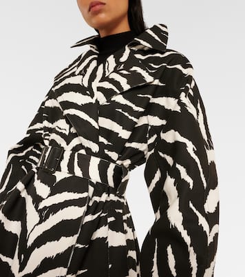 Manteau en jean à motif zébré | Alaïa