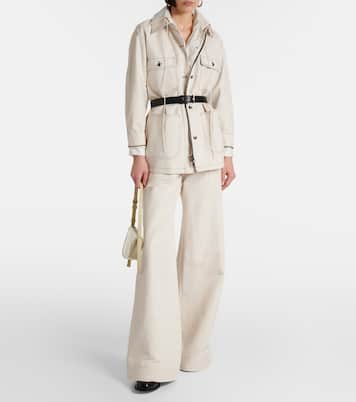 Oboli cotton and linen wide-leg pants | Max Mara