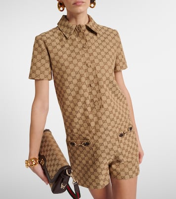 Mono en lona GG de algodón | Gucci