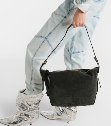 Borsa a spalla Leyden in suede | Isabel Marant