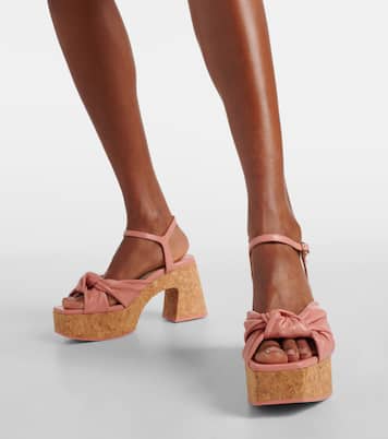 Heloise 95 leather platform sandals | Jimmy Choo