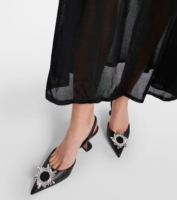 Escarpins Begum 70 en cuir | Amina Muaddi