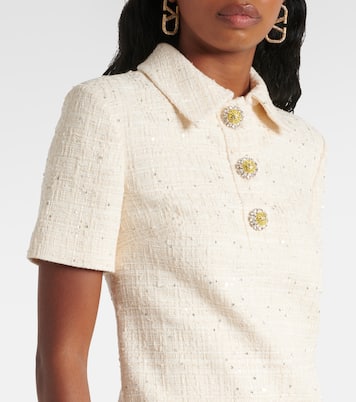 Abito corto in tweed di misto cotone | Valentino