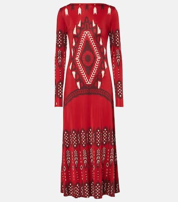 Abito midi in jersey con stampa | Johanna Ortiz