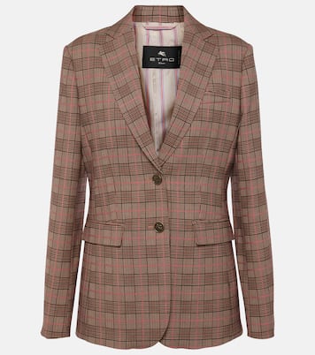 Checked wool-blend blazer | Etro