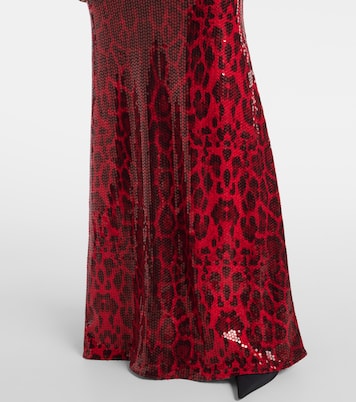 Sequined leopard-print open-back gown | The New Arrivals Ilkyaz Ozel