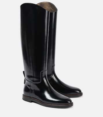 Botas altas de piel pulida | Brunello Cucinelli