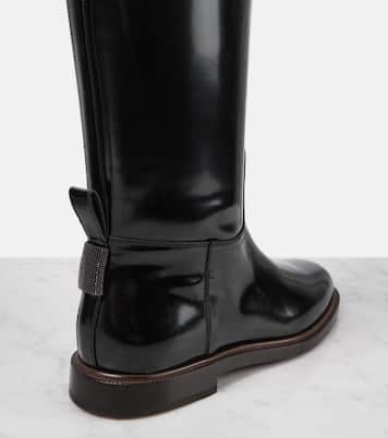 Botas altas de piel pulida | Brunello Cucinelli