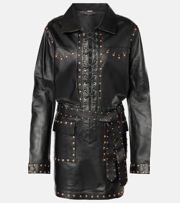 Robe Ics en cuir à ornements | Dodo Bar Or