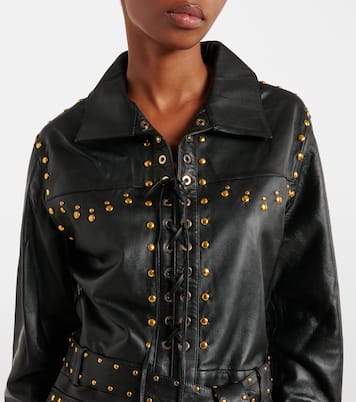 Robe Ics en cuir à ornements | Dodo Bar Or