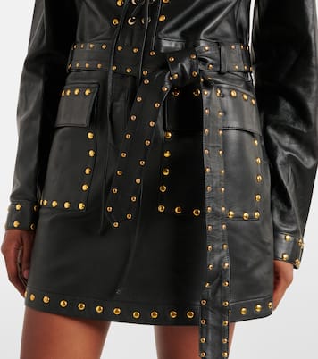 Robe Ics en cuir à ornements | Dodo Bar Or