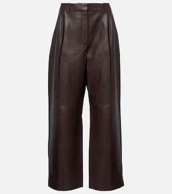Illustration leather wide-leg pants | Zimmermann