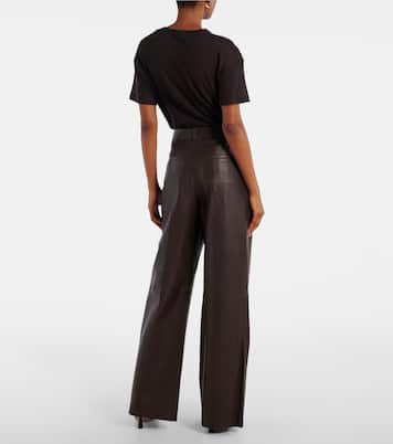 Illustration leather wide-leg pants | Zimmermann
