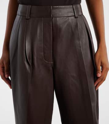 Illustration leather wide-leg pants | Zimmermann