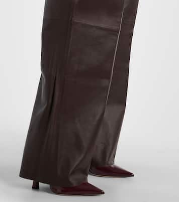 Illustration leather wide-leg pants | Zimmermann