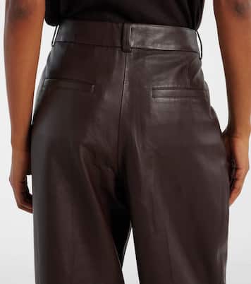 Illustration leather wide-leg pants | Zimmermann