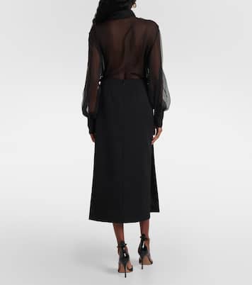 Jupe crayon en laine vierge | Valentino