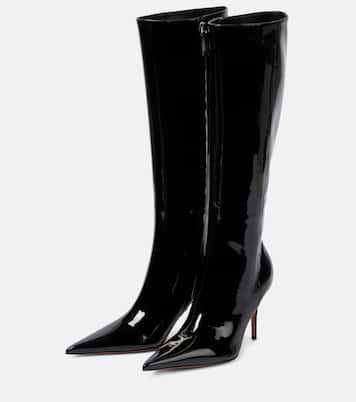 Botas altas Barbara 90 de charol | Amina Muaddi