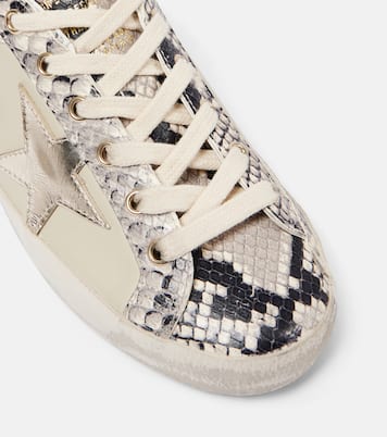Super-Star snake-print leather sneakers | Golden Goose