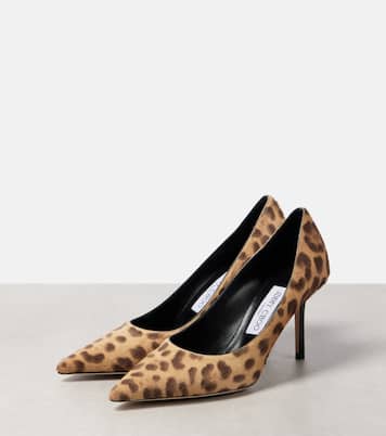 Escarpins Leo 85 en cuir façon poulain | Jimmy Choo