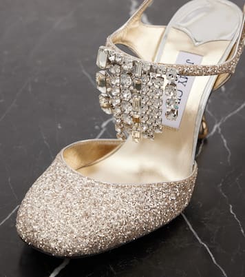 Pumps Verity 95 con cristalli e glitter | Jimmy Choo