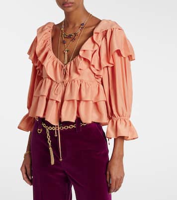 Blusa in seta con volant | Chloé