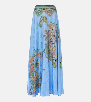 Falda larga de crepé de china de seda | Etro