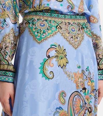 Falda larga de crepé de china de seda | Etro