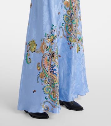 Falda larga de crepé de china de seda | Etro