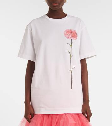 T-shirt Carnation in jersey di cotone | Simone Rocha