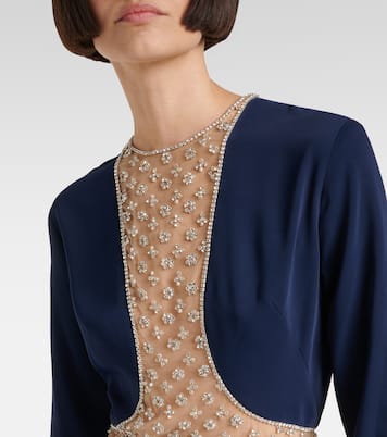 Abito lungo in tulle con cut-out | Costarellos