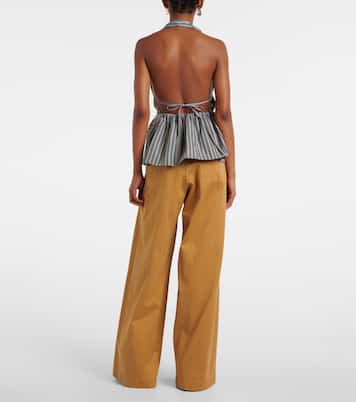 Top in cotone con scollo all’americana | Dries Van Noten