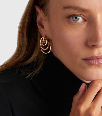 DY Mercer® Triple 18kt gold earrings with diamonds | David Yurman