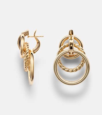 DY Mercer® Triple 18kt gold earrings with diamonds | David Yurman