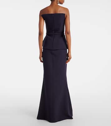 Belted crêpe gown | Safiyaa