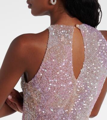 Fringed sequined minidress | Clio Peppiatt