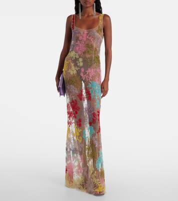 Cora embellished sheer tulle gown | Clio Peppiatt