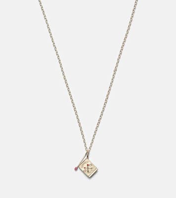 Perfect Match 14kt gold necklace with diamonds and rubies  | Sydney Evan