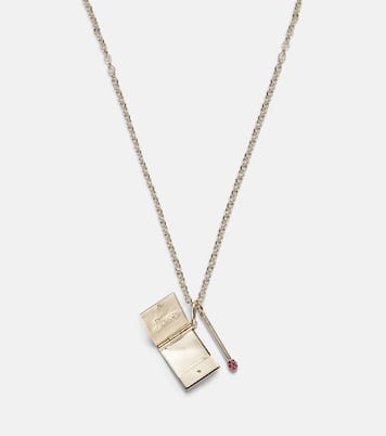 Perfect Match 14kt gold necklace with diamonds and rubies  | Sydney Evan