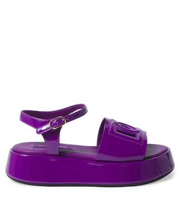 Sandalias con plataforma DG de charol | Dolce&Gabbana Kids