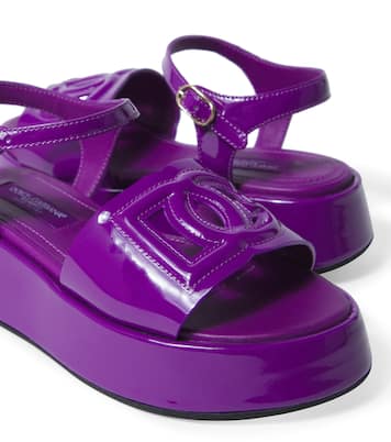 Sandalias con plataforma DG de charol | Dolce&Gabbana Kids