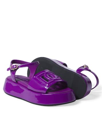 Sandalias con plataforma DG de charol | Dolce&Gabbana Kids
