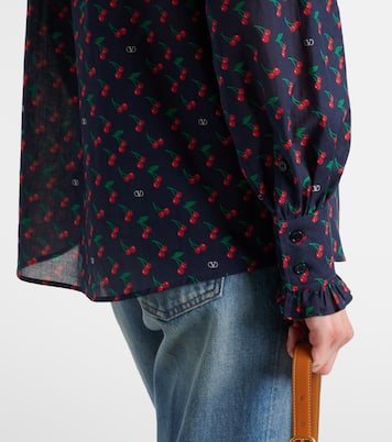 Camisa Cherryfic de muselina de algodón con lazada | Valentino