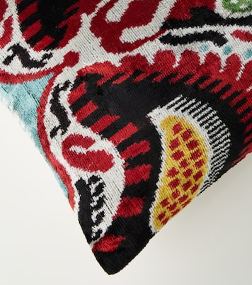 Printed silk and cotton velvet cushion | Les-Ottomans