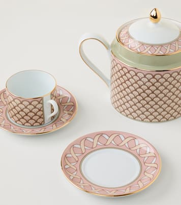Set de 2 tazas de té y platillos Impero de porcelana | La DoubleJ