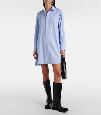 Robe chemise rayée en coton | Sacai